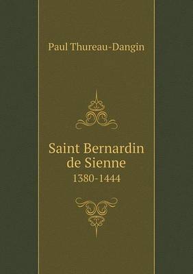 Book cover for Saint Bernardin de Sienne 1380-1444