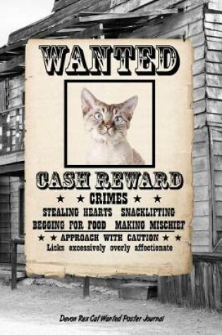 Cover of Devon Rex Cat Wanted Poster Journal
