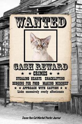 Book cover for Devon Rex Cat Wanted Poster Journal