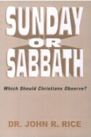 Cover of Sunday or Sabbath