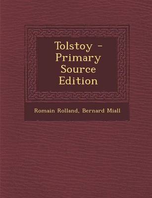 Book cover for Tolstoy - Primary Source Edition
