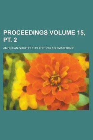 Cover of Proceedings Volume 15, PT. 2