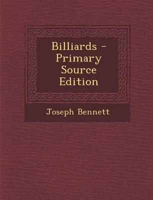 Book cover for Billiards - Primary Source Edition