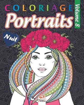 Book cover for Coloriage Portraits 8 - Nuit
