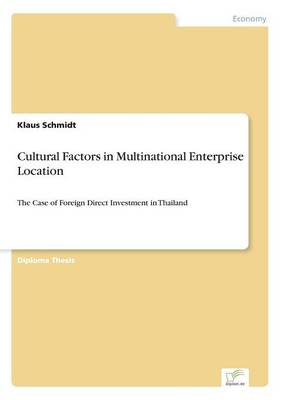 Book cover for Cultural Factors in Multinational Enterprise Location