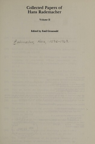 Cover of Collected Papers