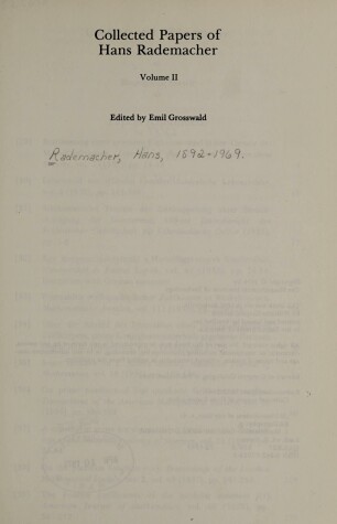 Cover of Collected Papers