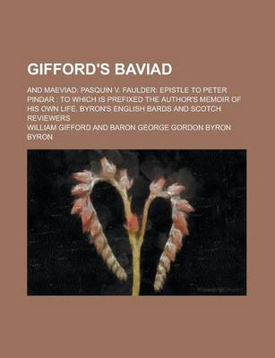 Book cover for Gifford's Baviad; And Maeviad