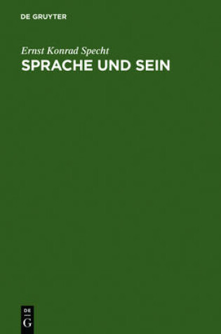 Cover of Sprache und Sein