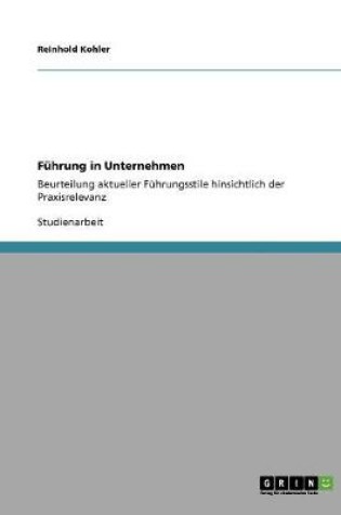 Cover of Fuhrung in Unternehmen