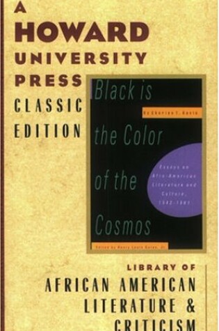 Cover of Black is the Color of the Cosmos: Essays on Afro-American Literature