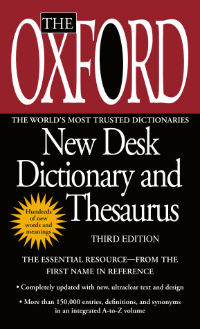 Cover of The Oxford New Desk Dictionary and Thesaurus