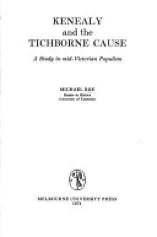 Cover of Kenealy and the Tichborne Cause