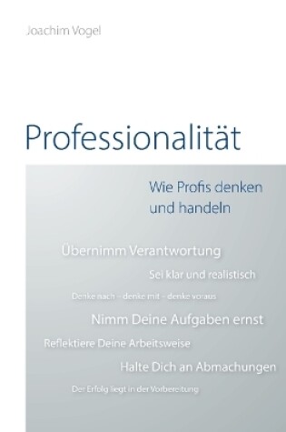 Cover of Professionalität