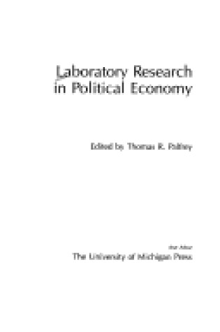 Cover of Laboratory Research in Political Economy