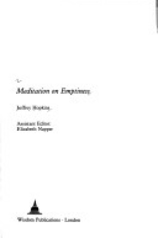 Cover of Meditation on Emptiness