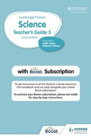 Cover of Cambridge Primary Science Teacher's Guide Stage 5 with Boost Subscription