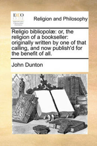 Cover of Religio bibliopolae