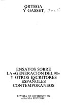 Book cover for Ensayos Sobre la Generacion del 98