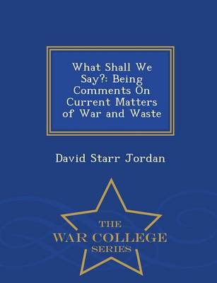 Book cover for What Shall We Say?