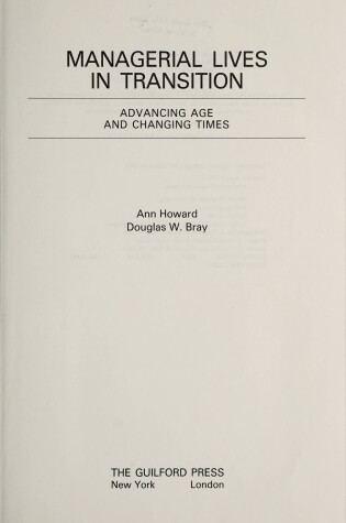 Cover of Managerial Lives In Transition: Advanced Age And Changing Ti