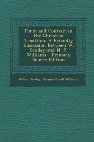 Cover of Form and Content in the Christian Tradition