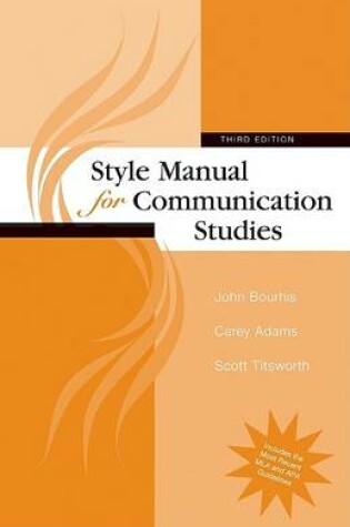 Cover of Style Manual for Communication Studies