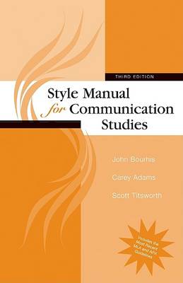 Book cover for Style Manual for Communication Studies