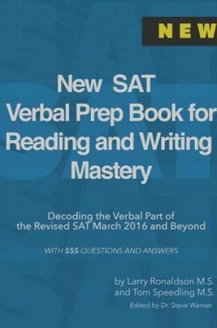 Cover of New SAT Verbal Prep Book for Reading and Writing Mastery