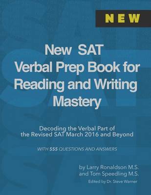 Book cover for New SAT Verbal Prep Book for Reading and Writing Mastery