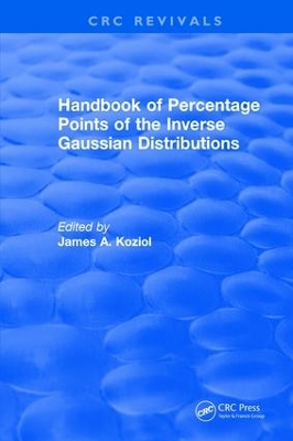 Book cover for Handbook of Percentage Points of the Inverse Gaussian Distributions