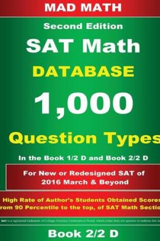 Cover of Redesigned SAT/PSAT Math Database Book 2/2