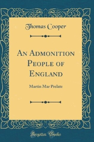 Cover of An Admonition People of England