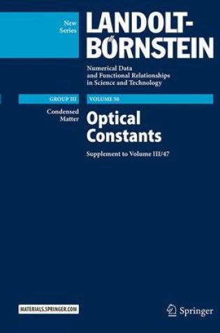 Cover of Optical Constants
