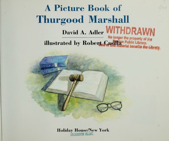 Book cover for A Picture Book of Thurgood Marshall