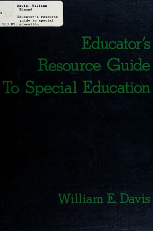 Cover of Educator's Resource Guide to Special Education