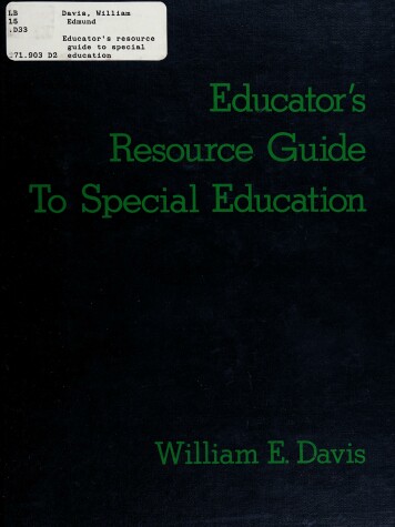 Book cover for Educator's Resource Guide to Special Education