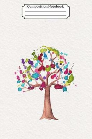 Cover of Composition Notebook Watercolor Tree Design Vol 9