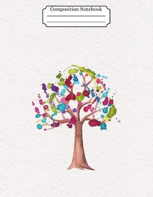 Book cover for Composition Notebook Watercolor Tree Design Vol 9