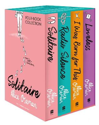 Book cover for Alice Oseman Four-Book Collection Box Set (Solitaire, Radio Silence, I Was Born For This, Loveless)