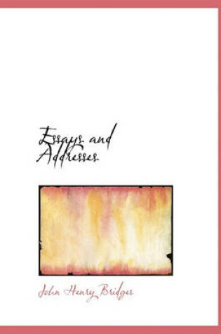 Cover of Essays and Addresses