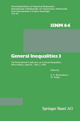 Cover of General Inequalities 3