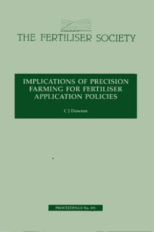 Cover of Implications of Precision Farming for Fertiliser Application Policies