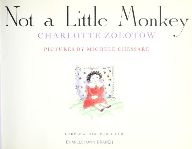 Book cover for Not a Little Monkey