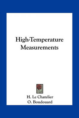 Book cover for High-Temperature Measurements