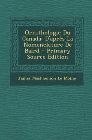 Cover of Ornithologie Du Canada