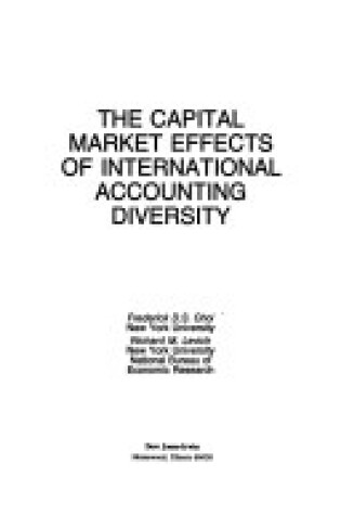 Cover of Capital Market Effects of International Accounting Diversity
