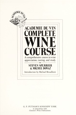 Cover of Academie Du Vin Compl