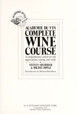 Book cover for Academie Du Vin Compl