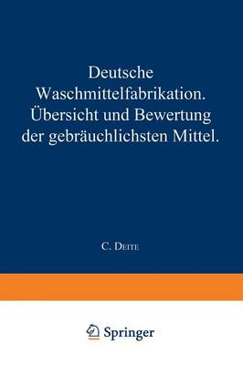 Book cover for Deutsche Waschmittelfabrikation